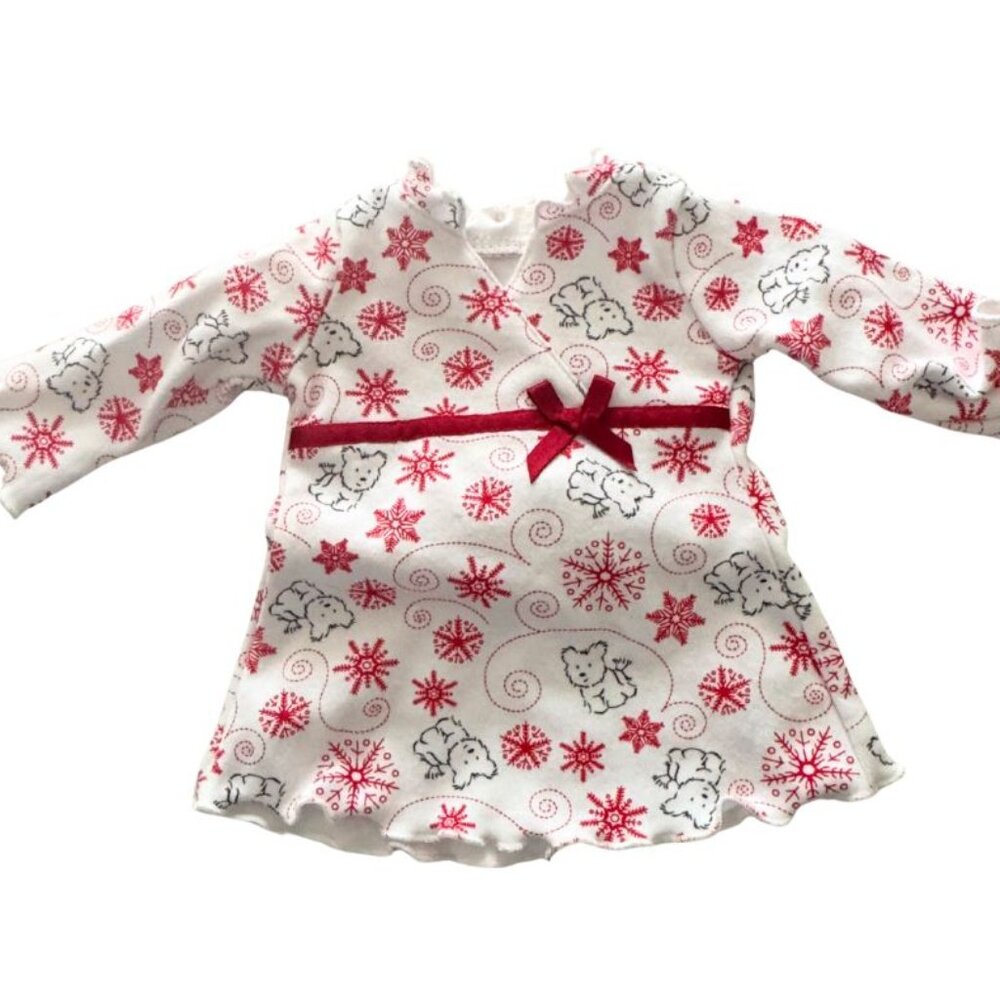 American Girl Coconut Pajamas Westie Dog PJs Tunic Slippers Smart Charm Retired - Picture 2 of 11